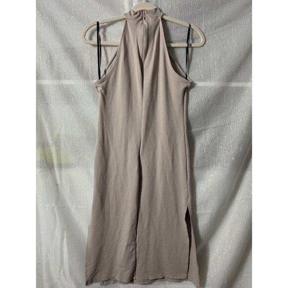 TAN FOREVER 21 HALTER DRESS SIZE LARGE - Picture 4 of 5